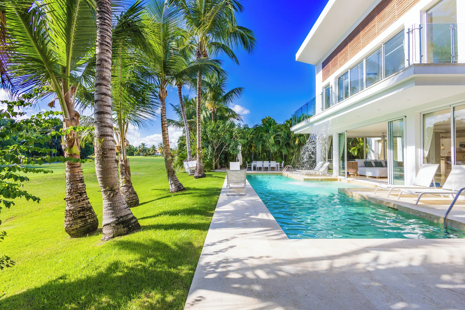Luxury Villa Waterfall Pool and BBQ Punta Cana vacation villa with private pool and outdoor entertaining