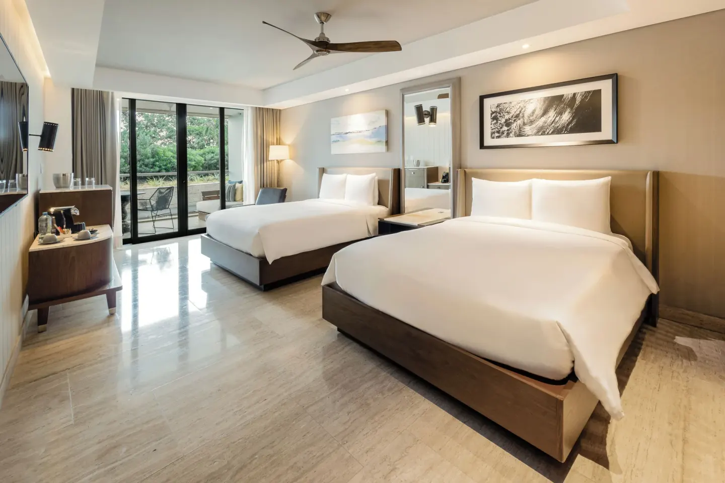 Two-bed guest room with balcony at Hyatt Centric Playa del Carmen - Downtown House & Beach House.