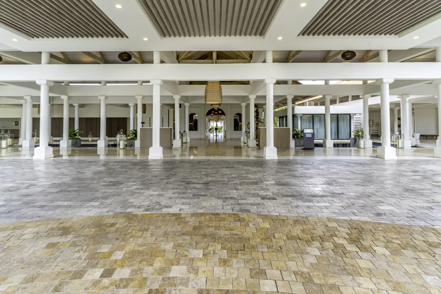 Covered open-air arrival area at Hyatt Regency Grand Reserve Puerto Rico.