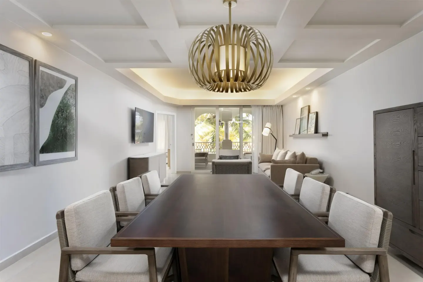 Premier Villa dining room and lounge with balcony at Hyatt Regency Grand Reserve Puerto Rico.