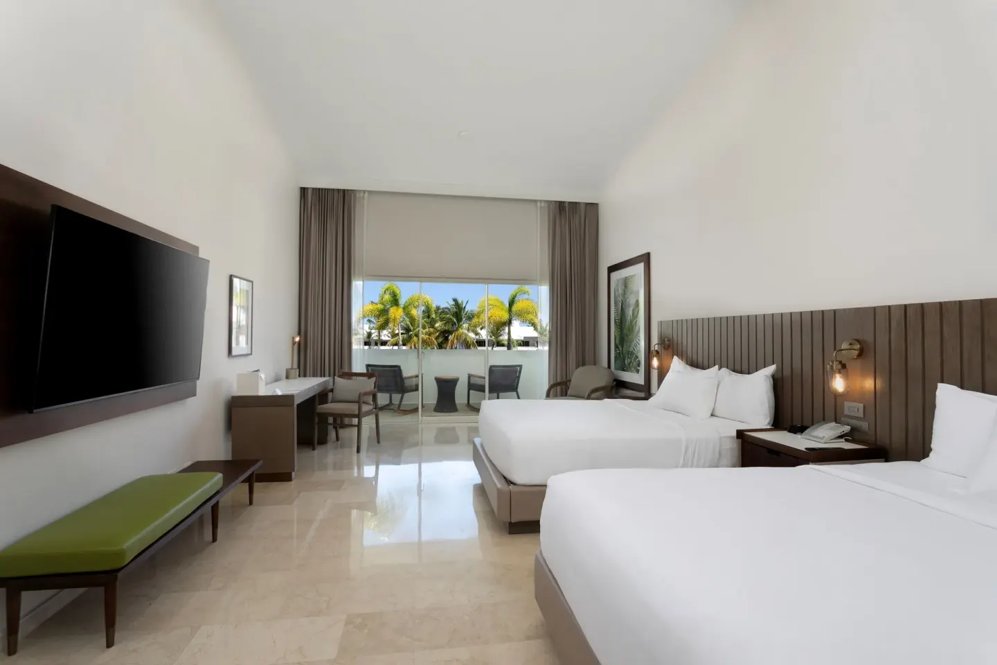 Garden View Room with two beds and balcony at Hyatt Regency Grand Reserve Puerto Rico.