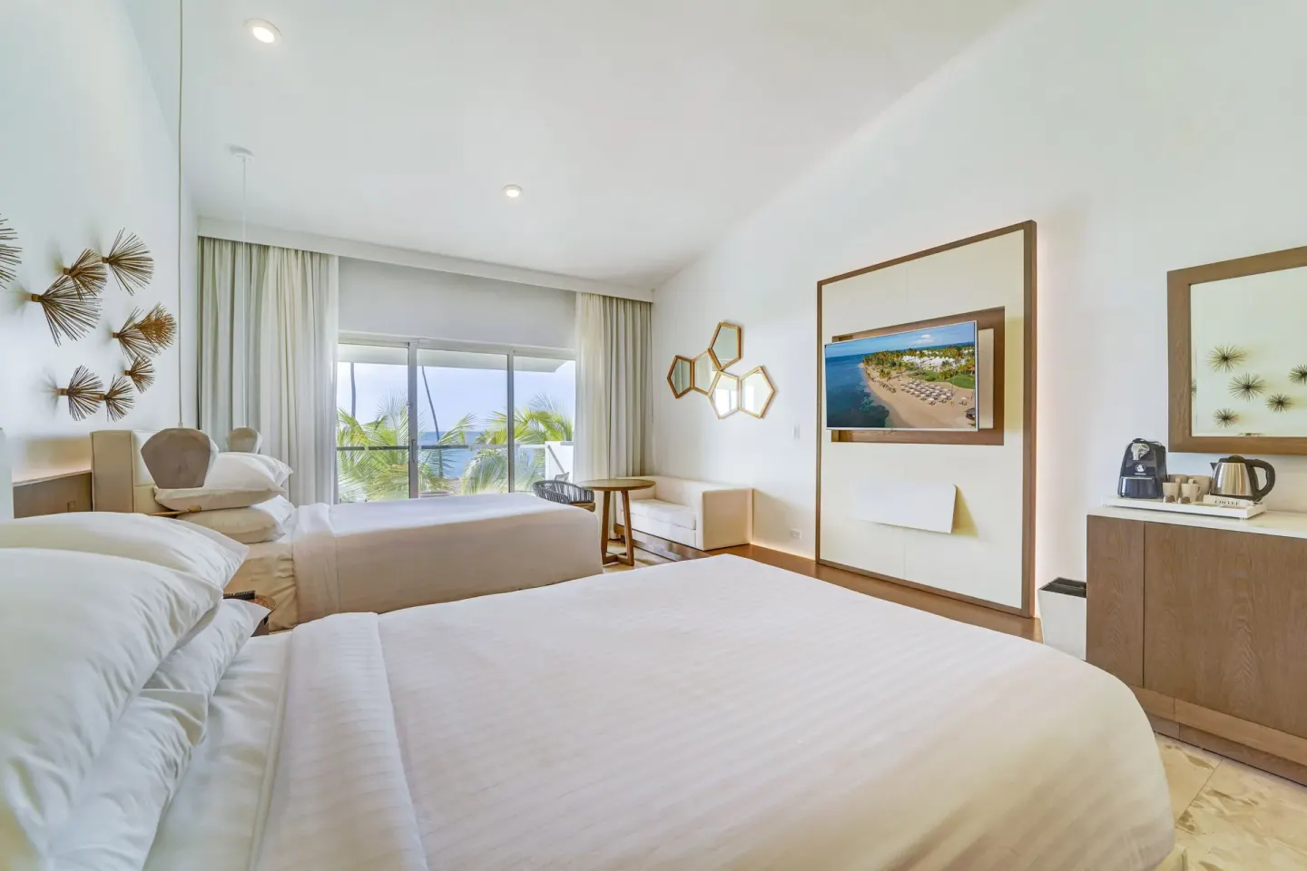 Ocean View room with two beds and balcony at Hyatt Regency Grand Reserve Puerto Rico.