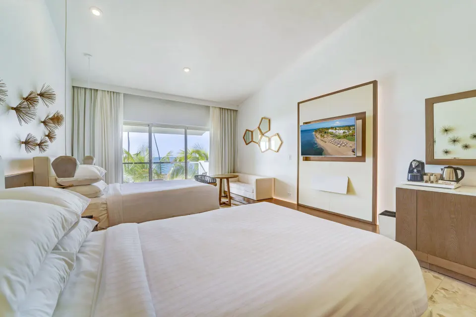 Ocean View room with two beds and balcony at Hyatt Regency Grand Reserve Puerto Rico.