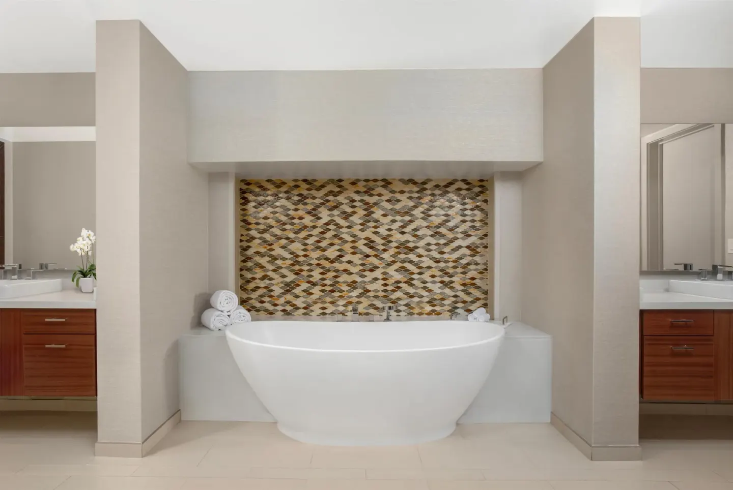 Suite bathroom with freestanding tub at Hyatt Regency Maui Resort & Spa.