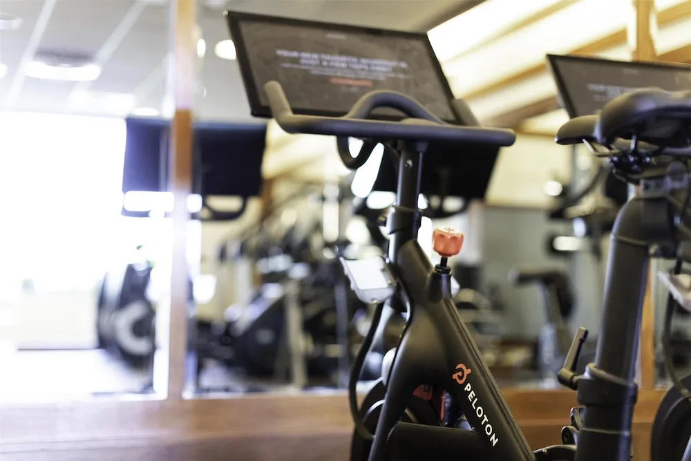 Stationary bikes in the fitness center at Hyatt Regency Waikiki Beach Resort & Spa.