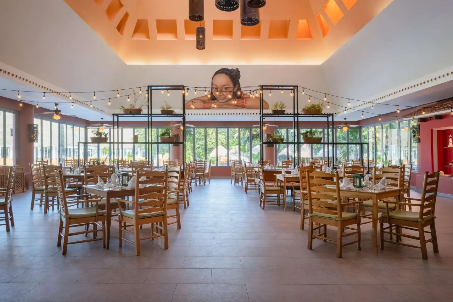 Mexican-style dining room at Iberostar Selection Paraíso Maya Suites.