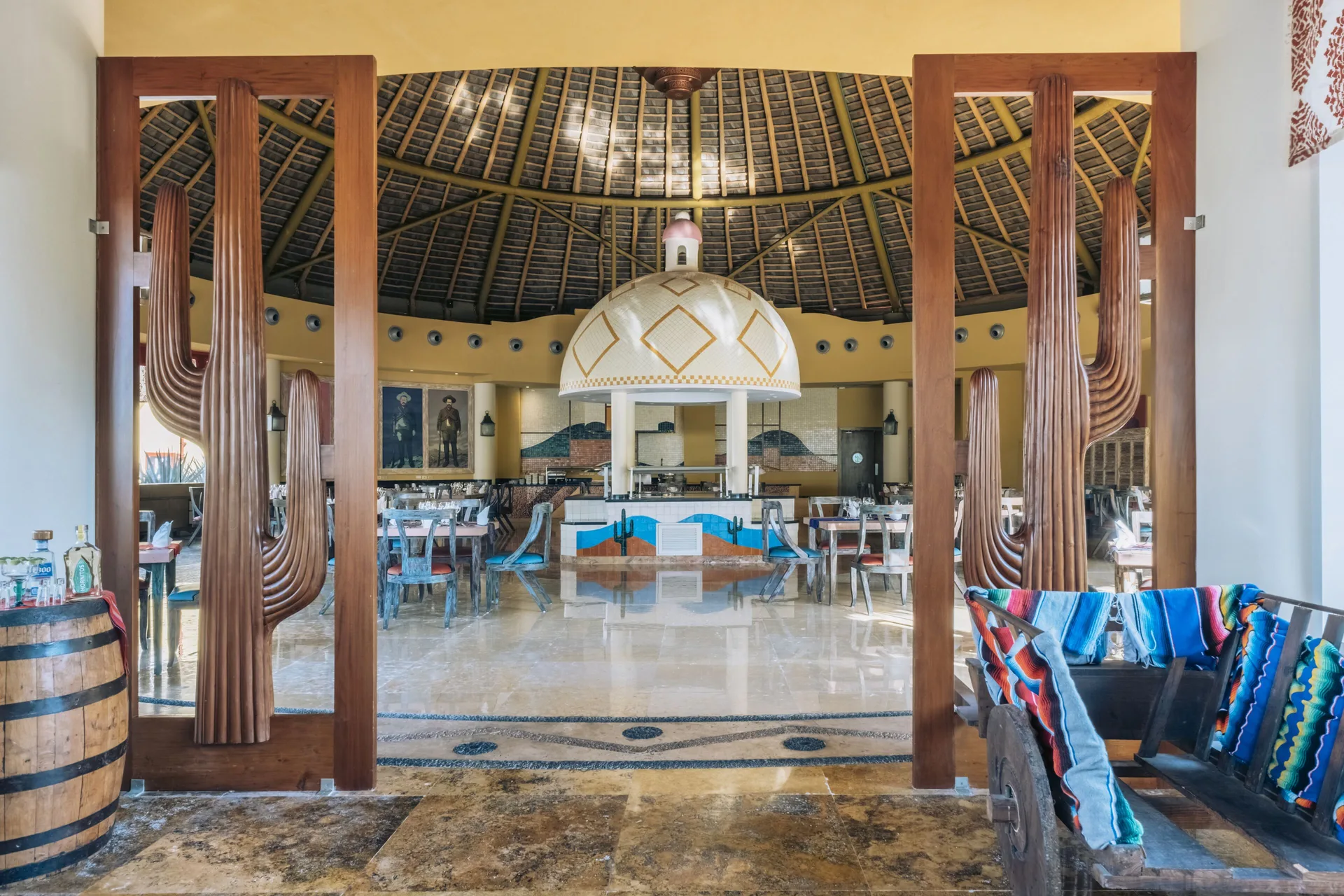 Mexican-style restaurant entrance at Iberostar Selection Playa Mita.