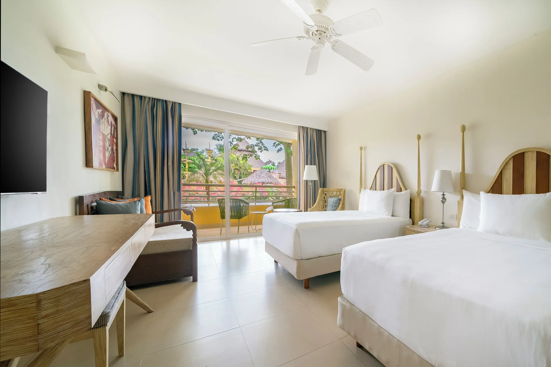 Premium Room with two beds and balcony at Iberostar Selection Playa Mita.