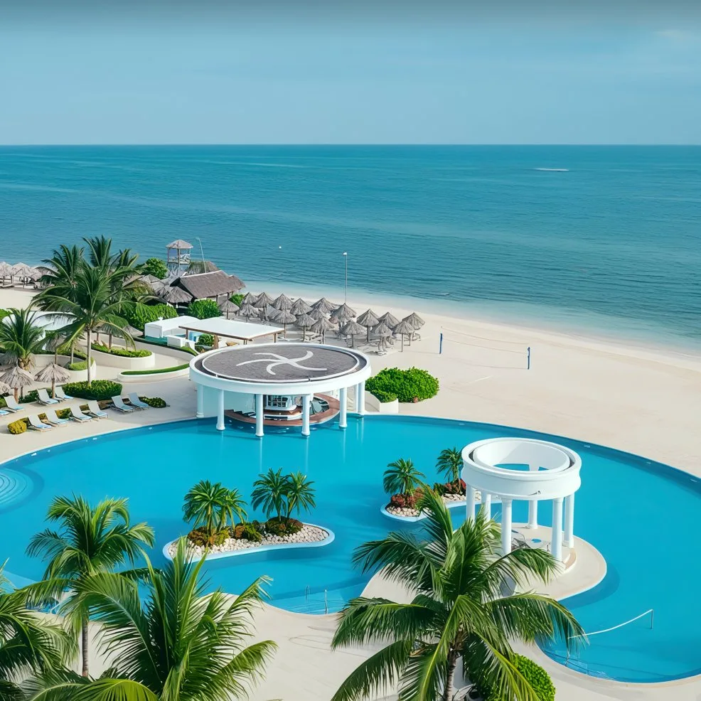 Infinity Pool Gazebo Venue at Iberostar Selection Rose Hall Suites