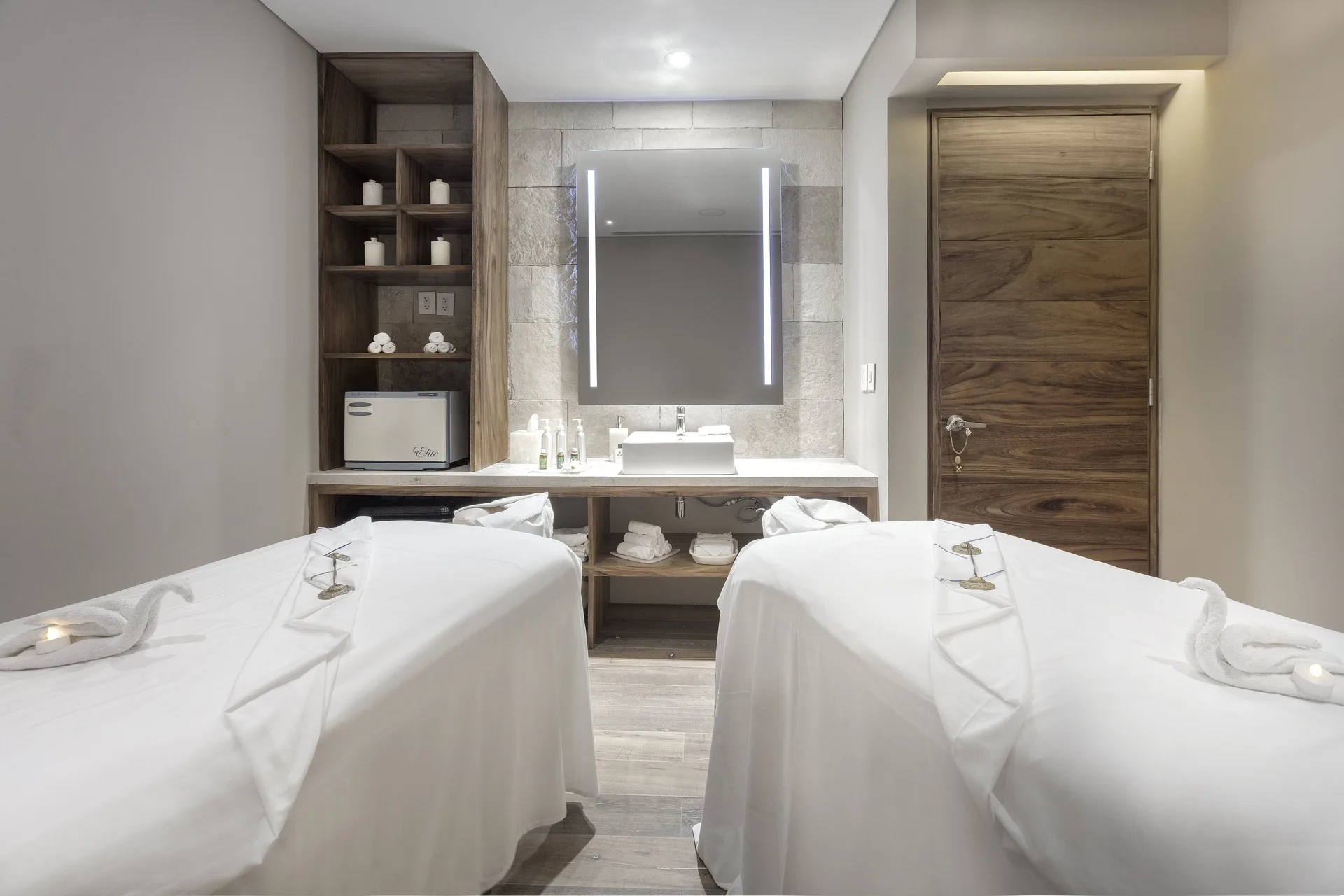 Two spa treatment beds at InterContinental Presidente Cancun Resort.