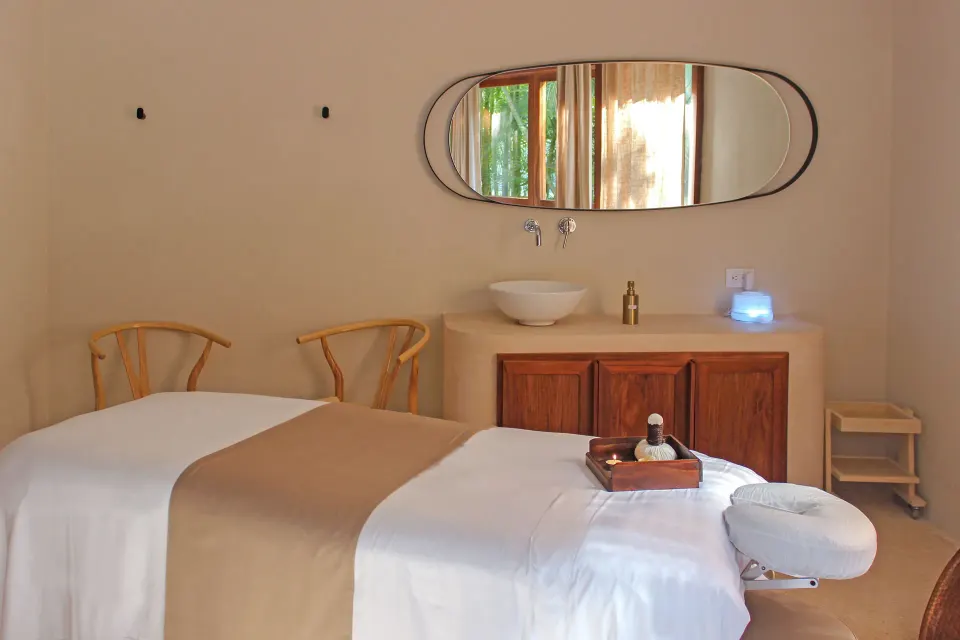 Spa massage table and treatment room at InterContinental Presidente Cozumel Resort Spa