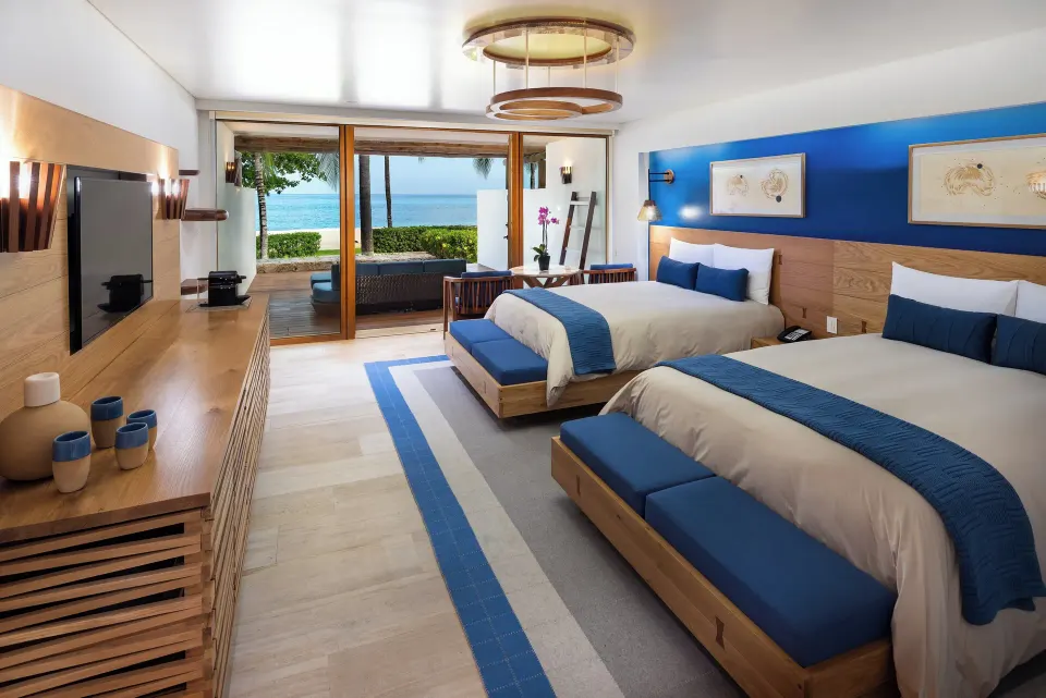Seafront premium room with two beds and ocean view at InterContinental Presidente Cozumel Resort Spa