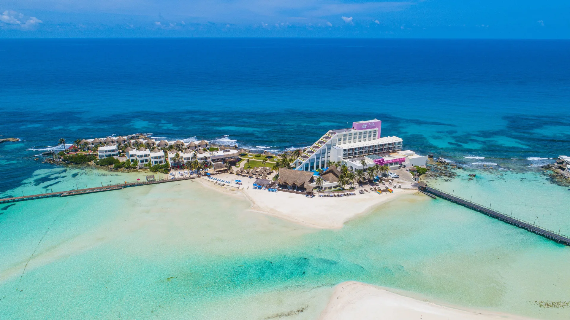 Mia Reef Isla Mujeres all-inclusive island resort with private islet setting beach access and ocean views