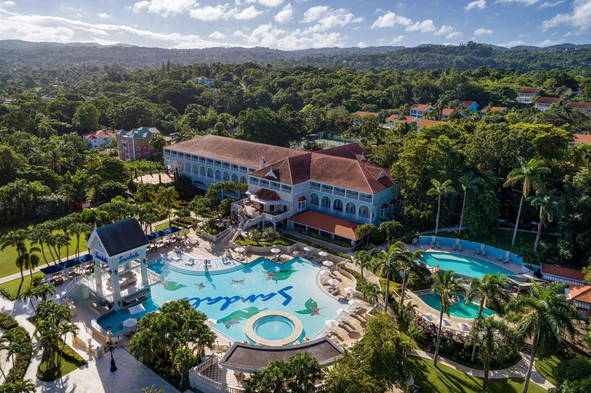 Sandals Ochi adults-only all-inclusive couples resort with expansive gardens and lively Ocho Rios pools