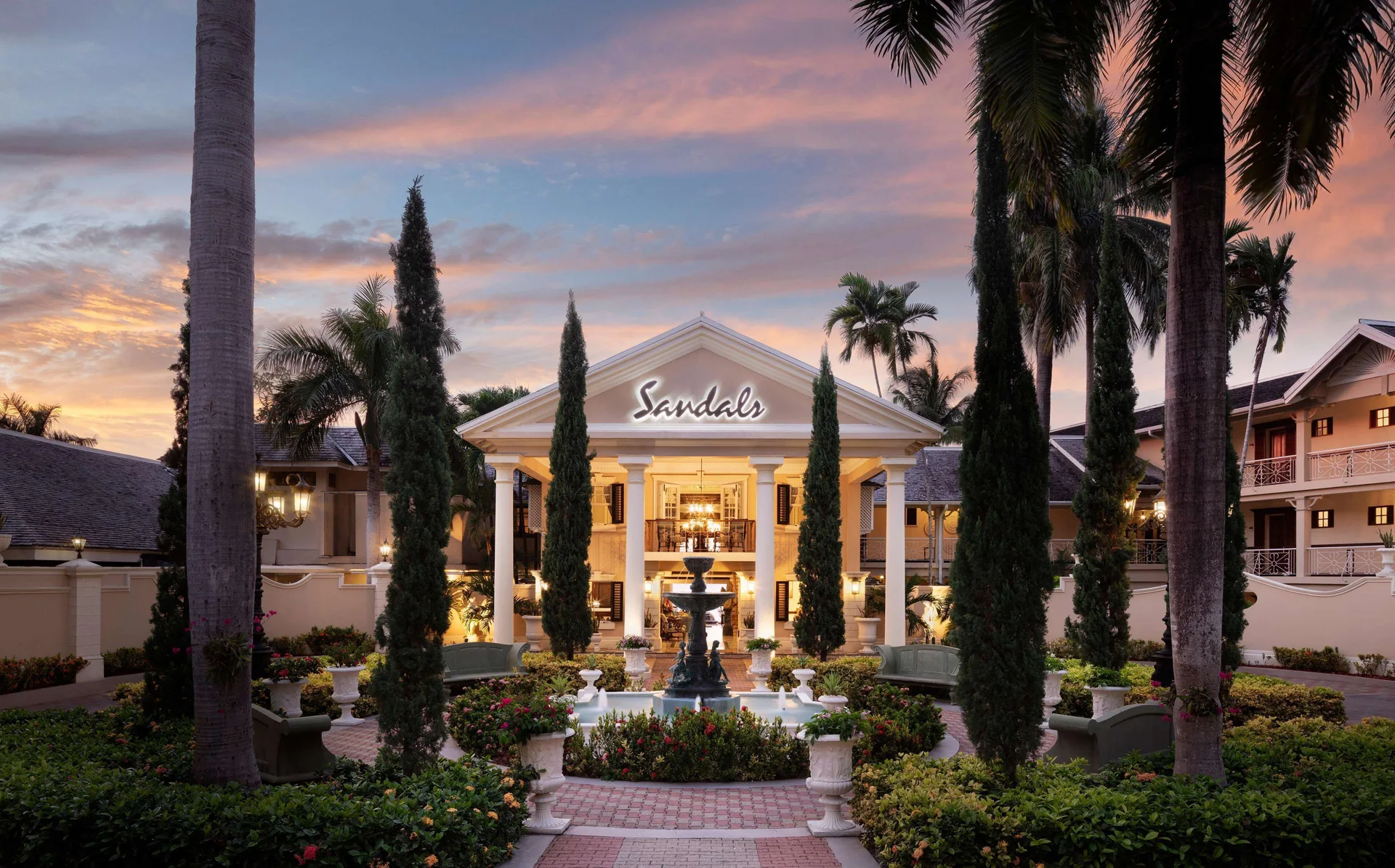 Sandals Royal Plantation adults-only all-inclusive couples resort with butler service and refined beachfront style