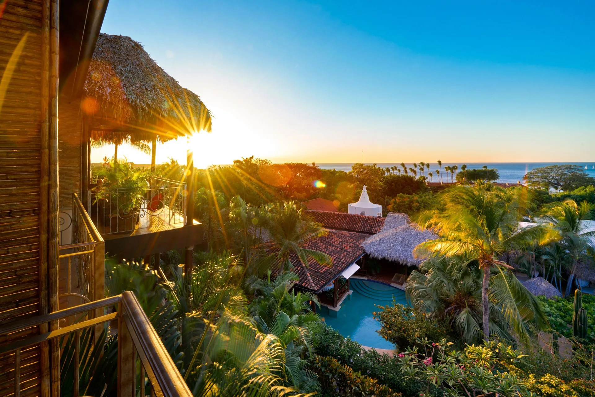 Jardín del Edén Boutique Hotel adults-only retreat with intimate pool setting in Tamarindo, Costa Rica.