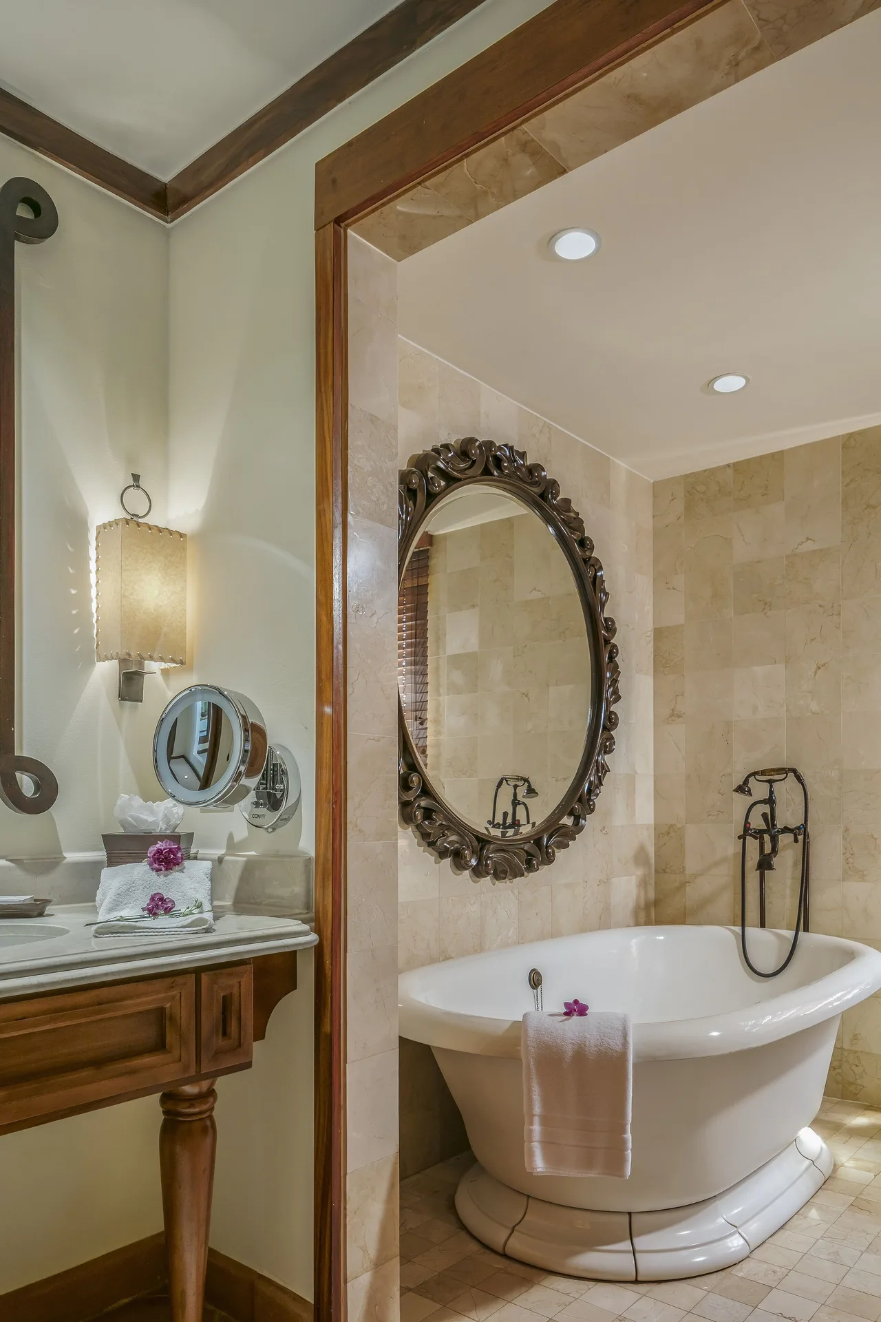 Presidential Suite bathroom with soaking tub at JW Marriott Guanacaste Resort and Spa.