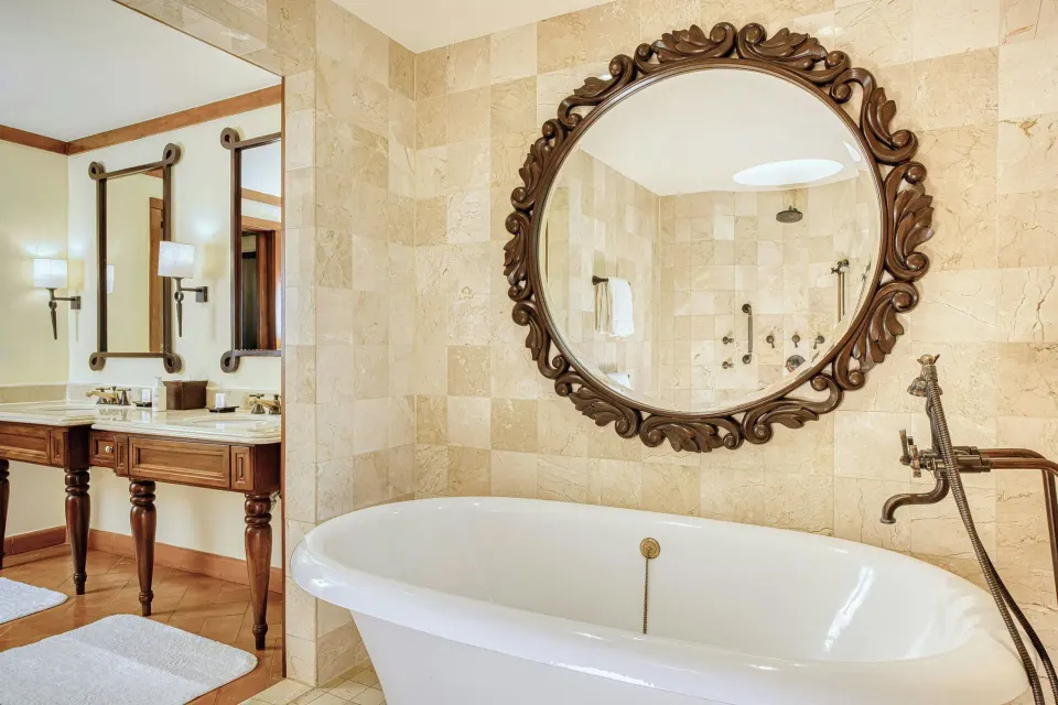 Suite bathroom with freestanding tub at JW Marriott Guanacaste Resort and Spa.
