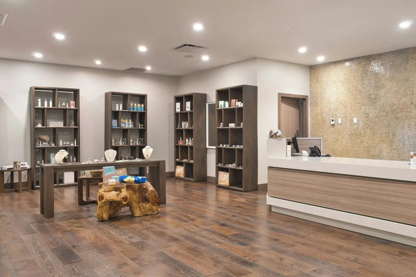 Spa boutique and reception counter at JW Marriott St. Maarten Beach Resort & Spa.