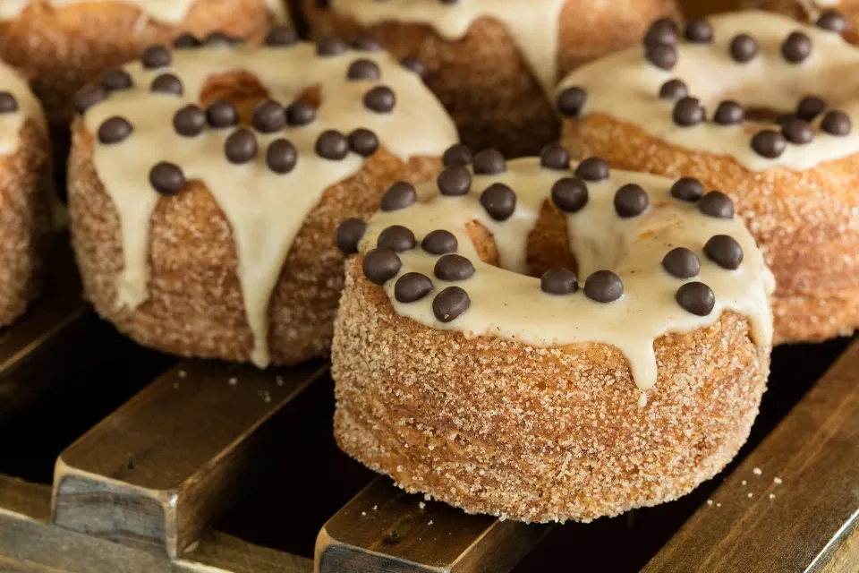 Churro-style doughnuts with glaze and chocolate chips at Kimpton Seafire Resort + Spa