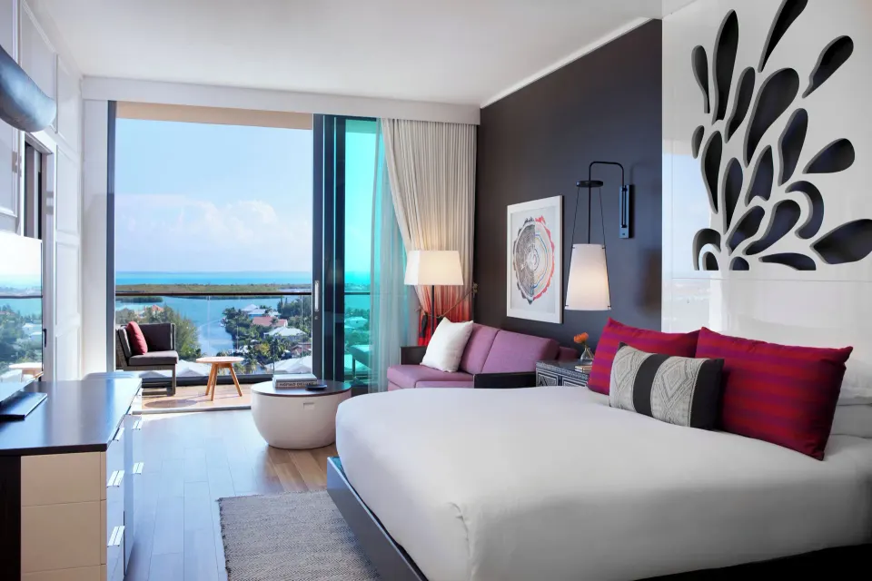 Yacht Club View King room with king bed and balcony view at Kimpton Seafire Resort + Spa
