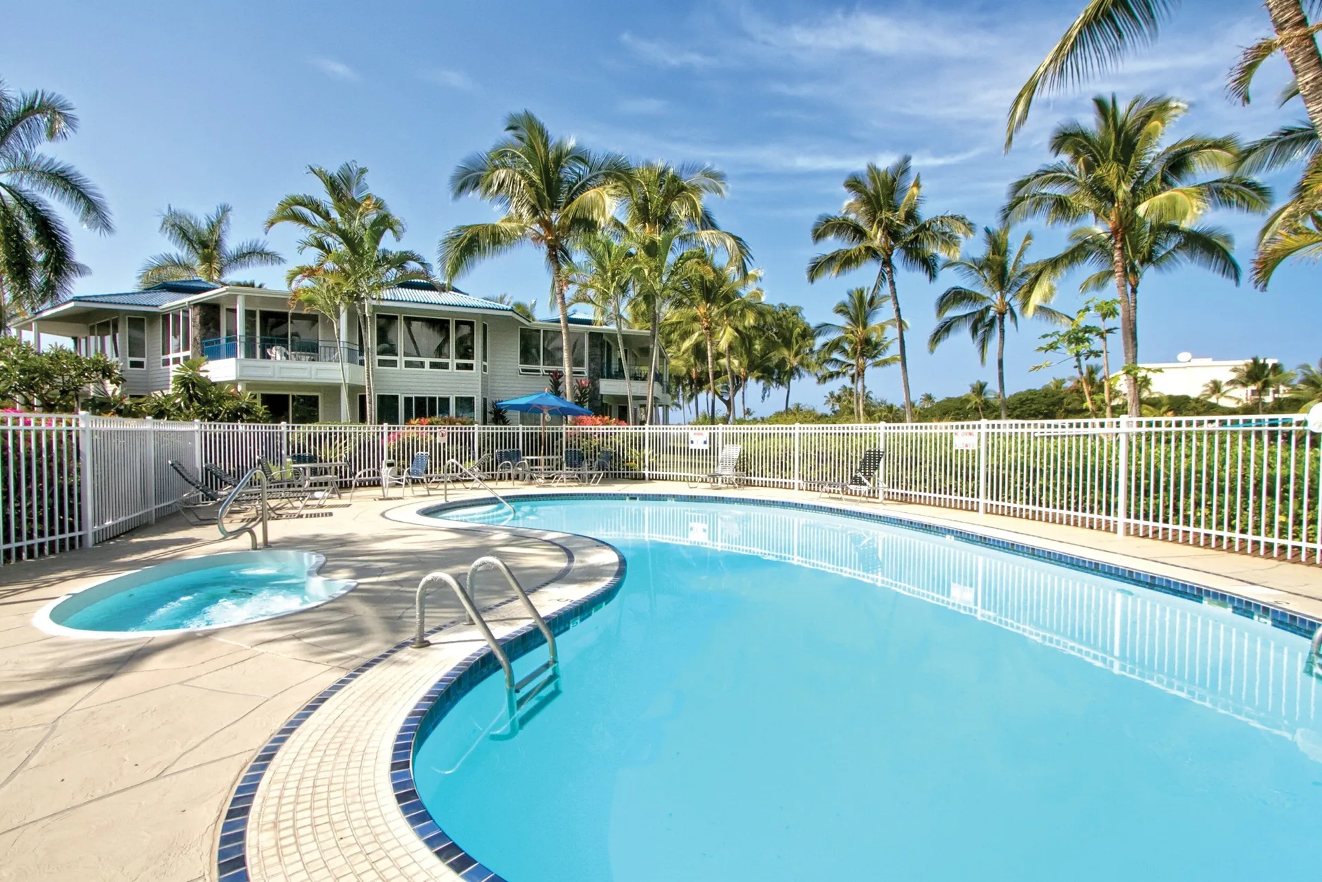 Holua Resort Keauhou condo resort with spacious villas and tropical garden setting