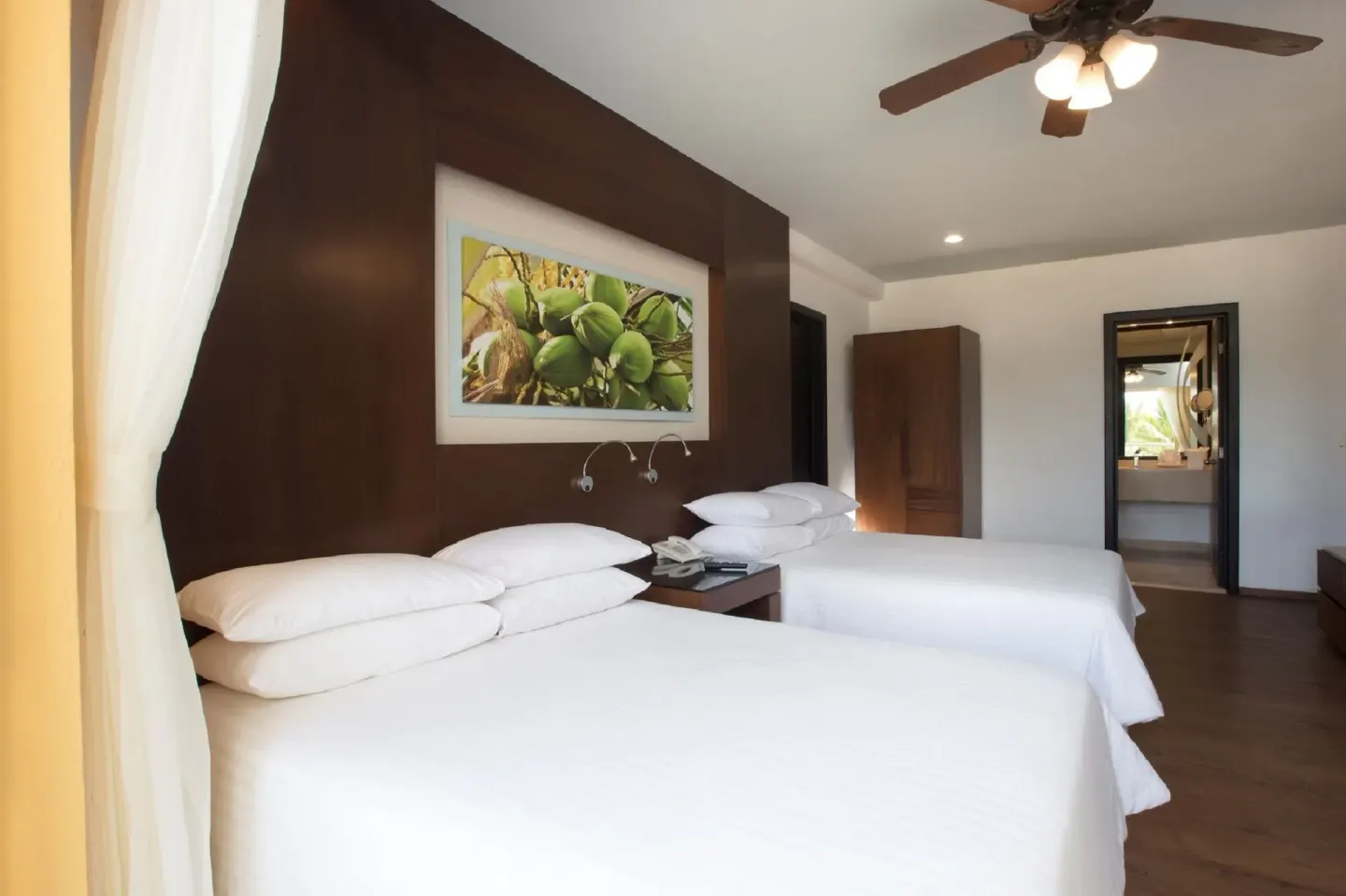 Deluxe Tropical View Doble room with two beds at Krystal Grand Nuevo Vallarta.