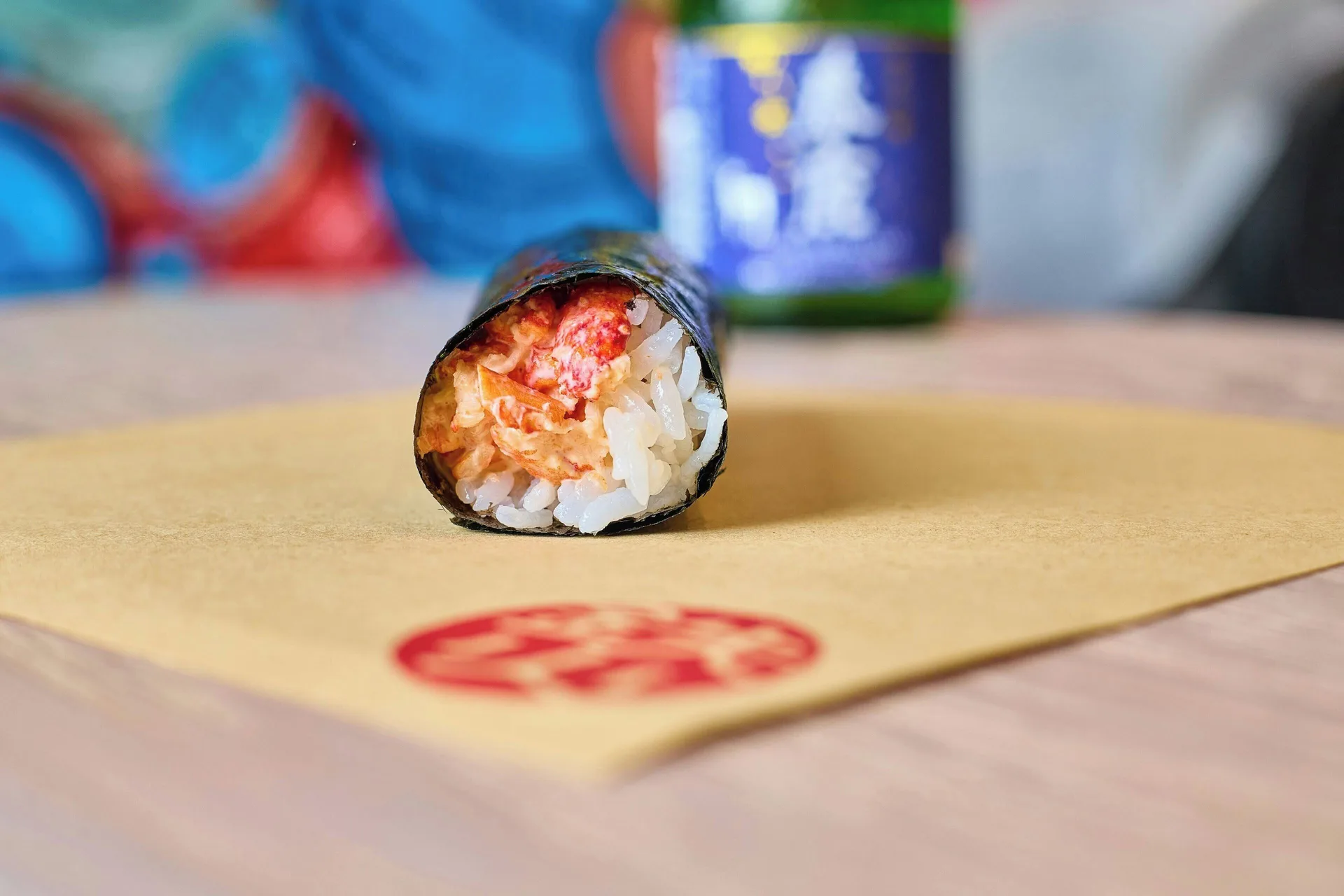 A hand roll with rice and seafood is served at La Concha Resort, Puerto Rico.