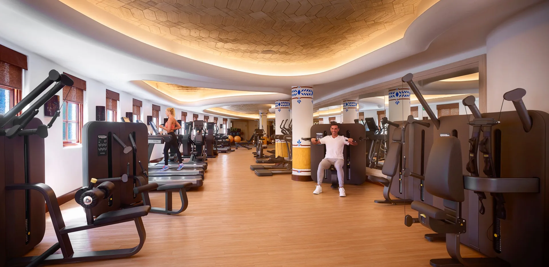 Fitness center with treadmills and strength machines at Las Ventanas al Paraiso.