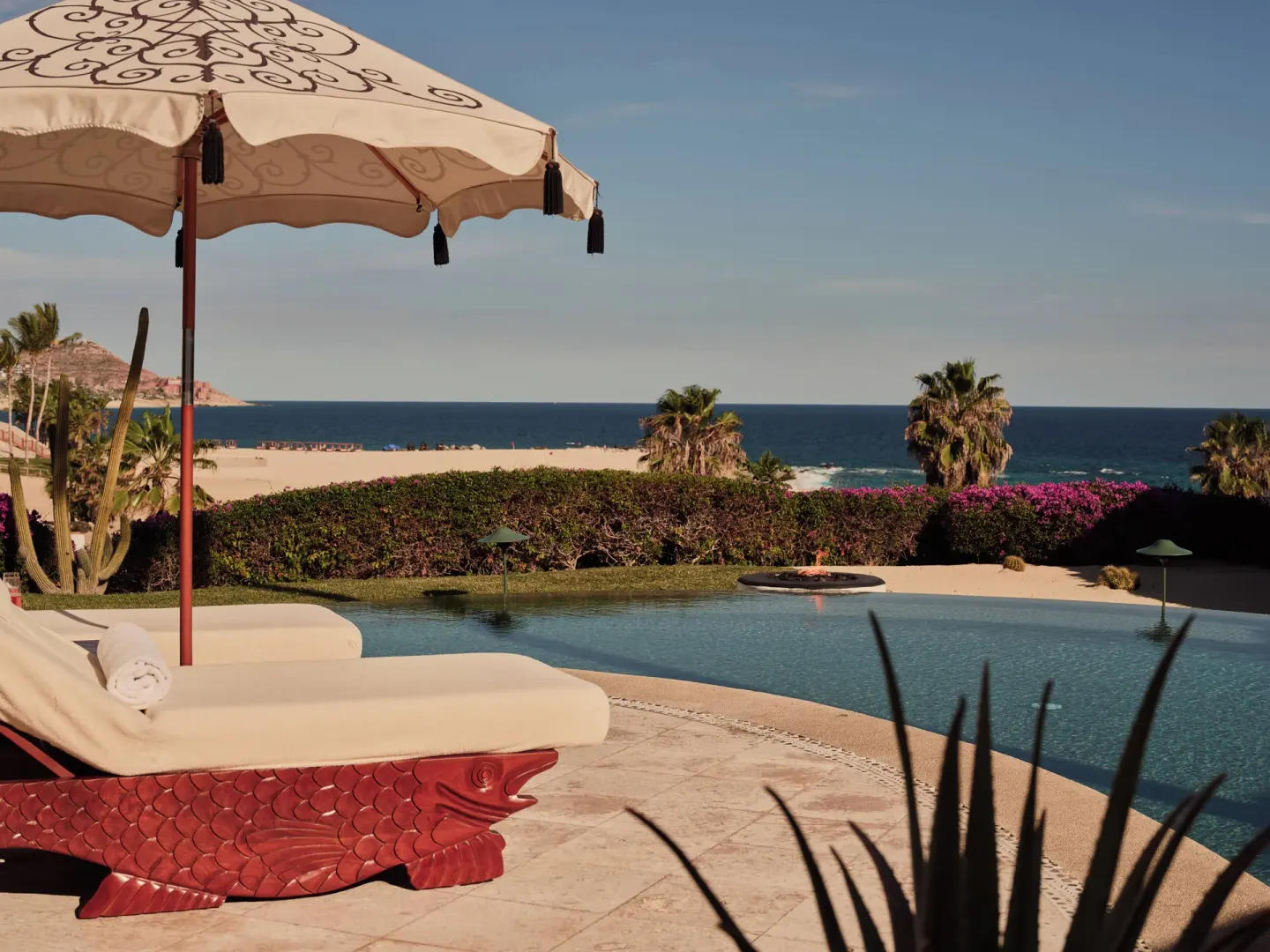 One Bedroom Oceanview Villa terrace pool and ocean view at Las Ventanas al Paraiso.