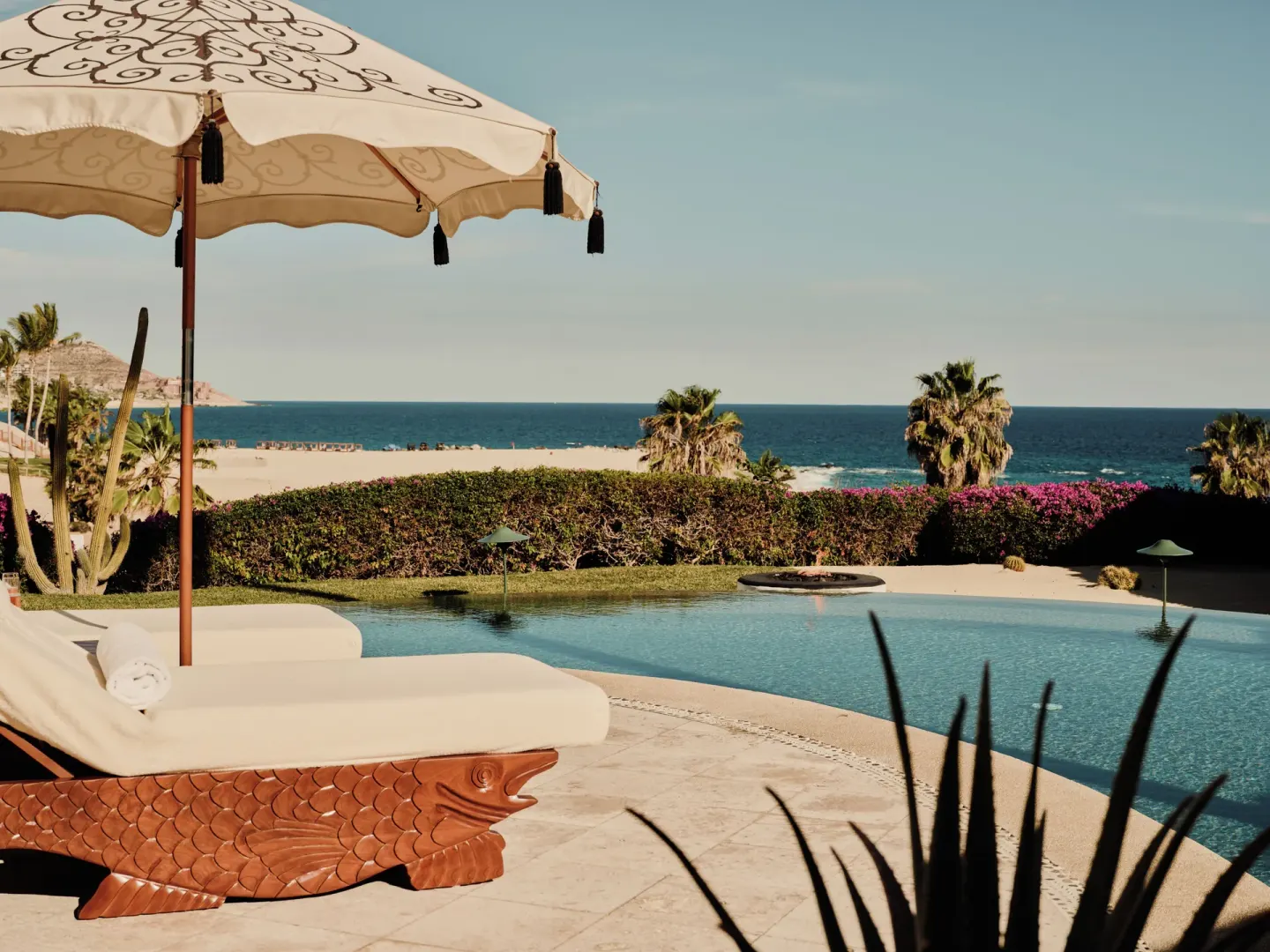 One Bedroom Oceanview Villa terrace pool with ocean view at Las Ventanas al Paraiso.