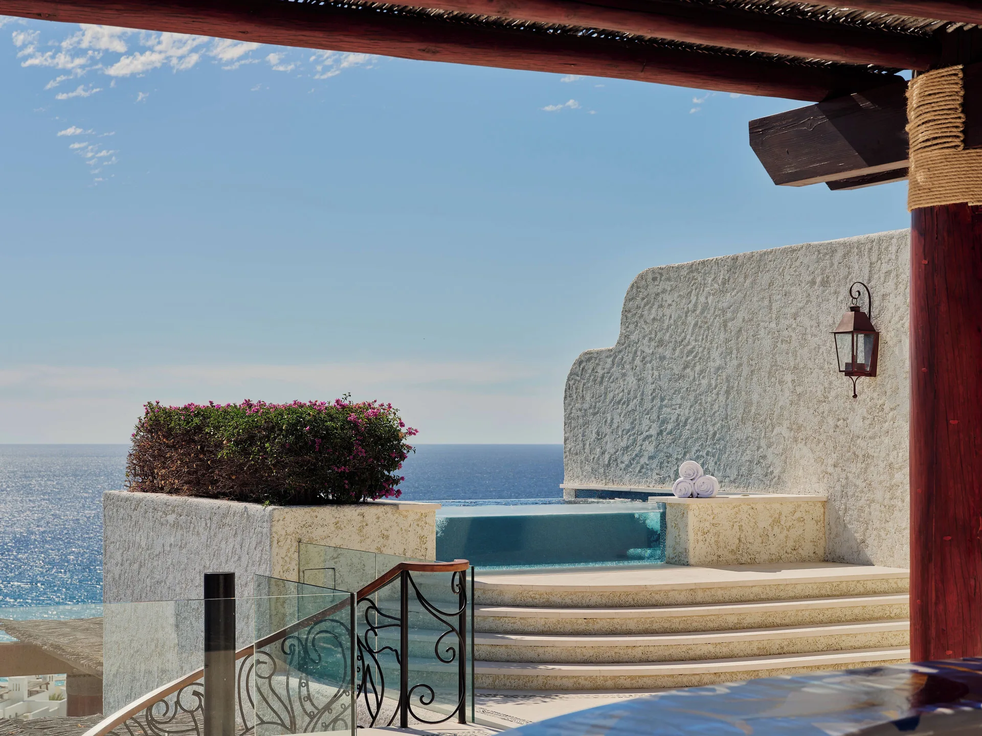 Terrace plunge pool overlooking the ocean at Las Ventanas al Paraiso.