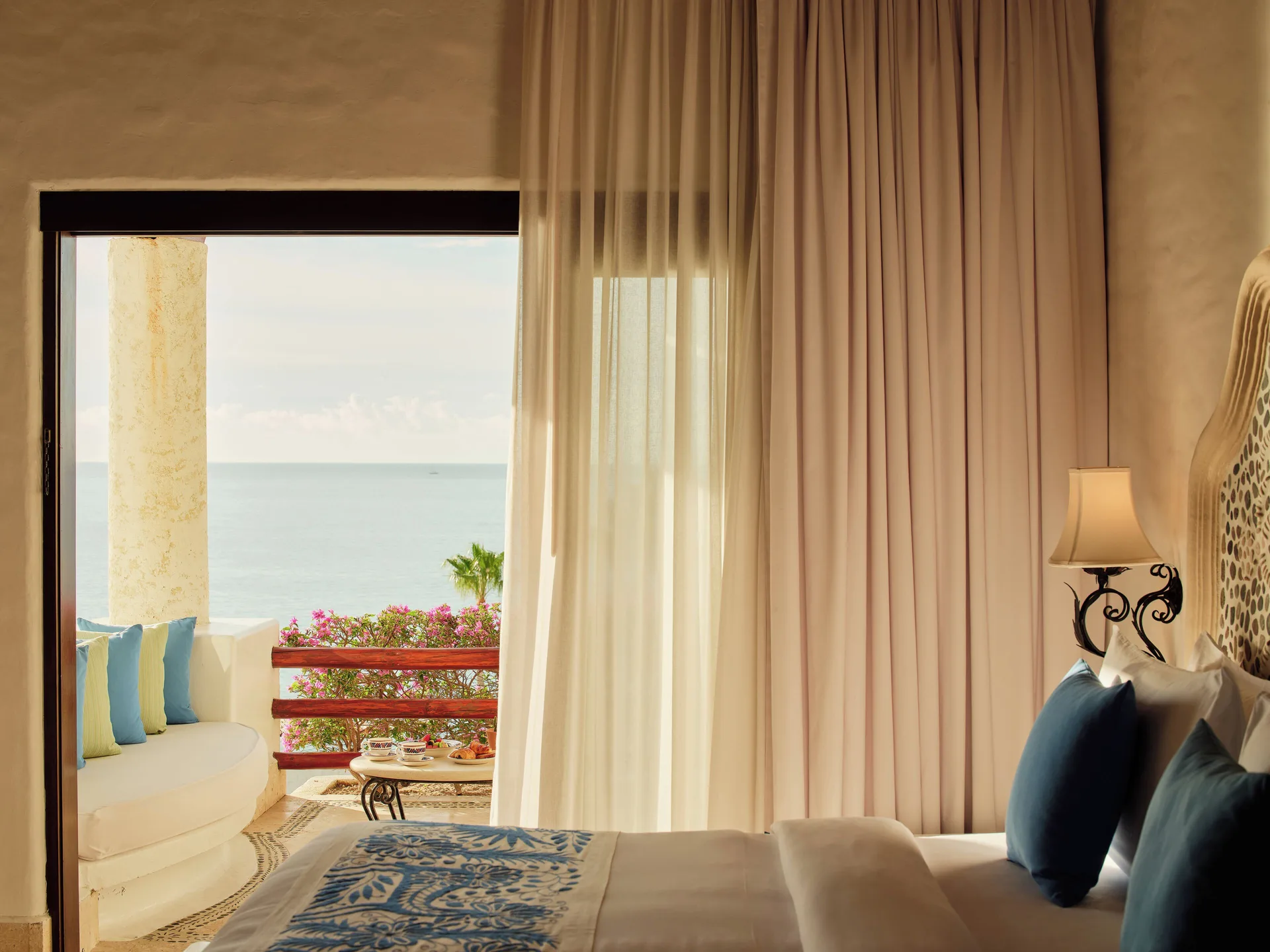 Bedroom with oceanview terrace in Two Bedroom Oceanview Penthouse Residence at Las Ventanas al Paraiso.