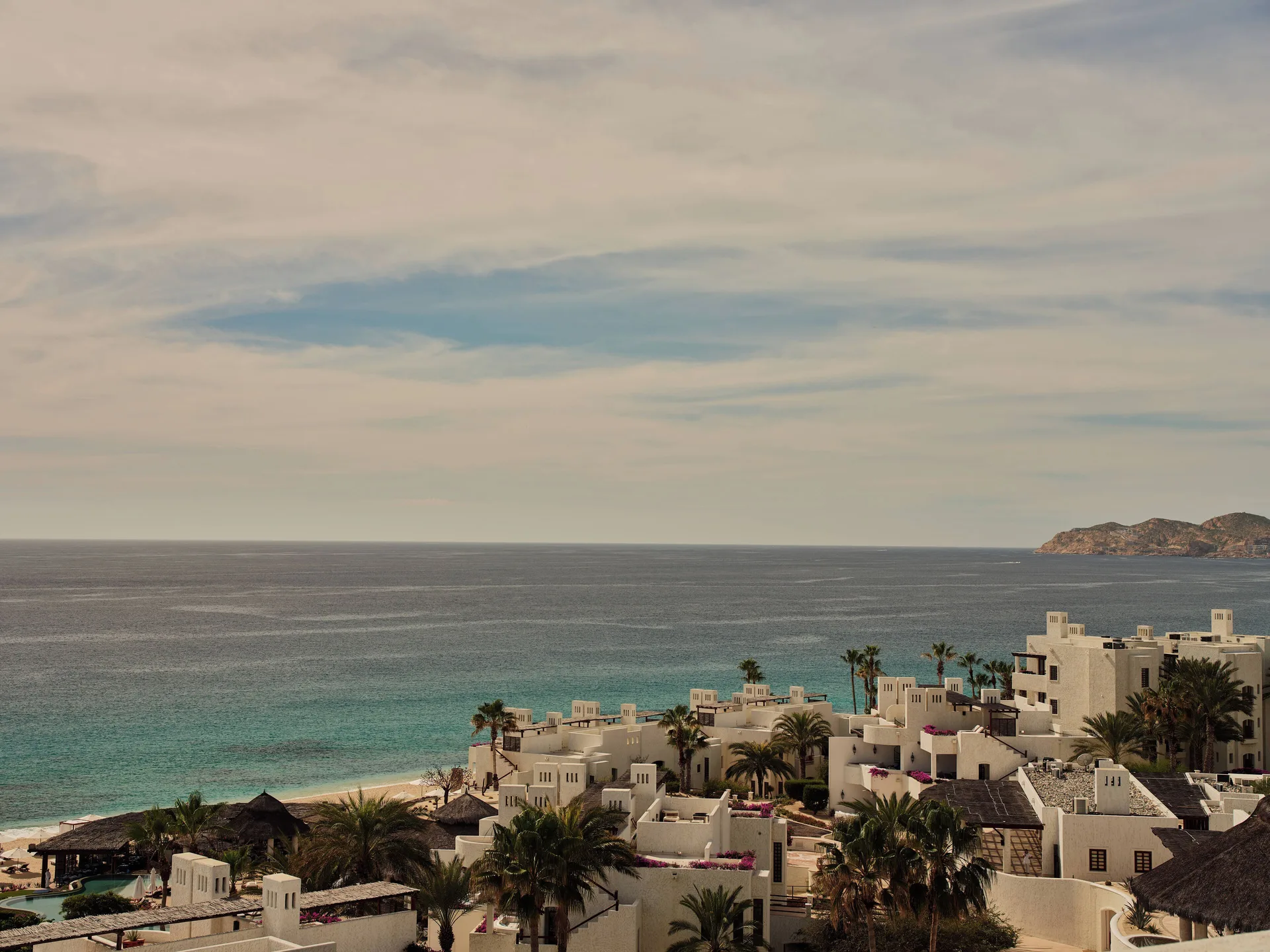 Resort and ocean view from the Two Bedroom Ty Warner Penthouse at Las Ventanas al Paraiso.