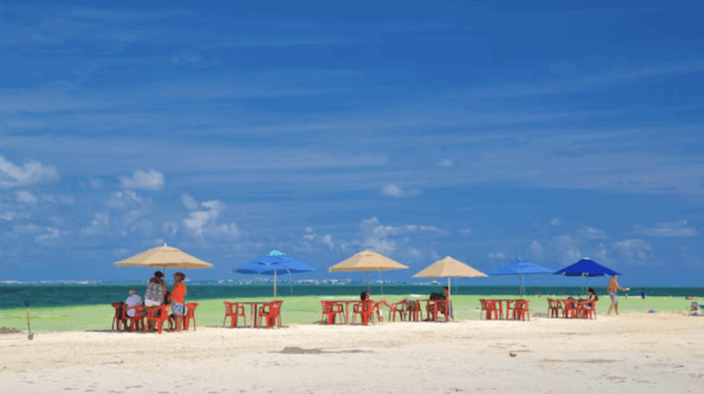 Playa Langosta beach near Breathless Cancun Soul Resort in Cancun Hotel Zone