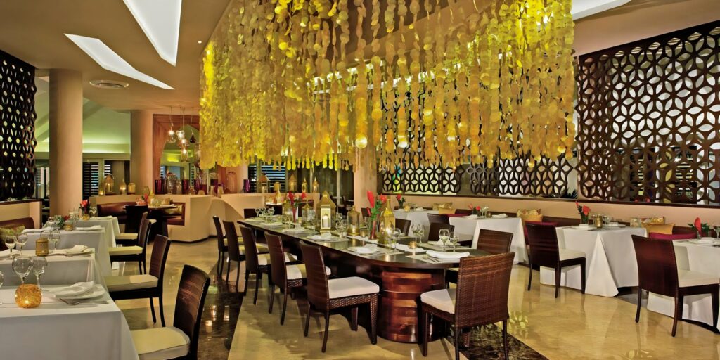 Kibbeh restaurant private event setup for weddings at Breathless Punta Cana Resort & Spa