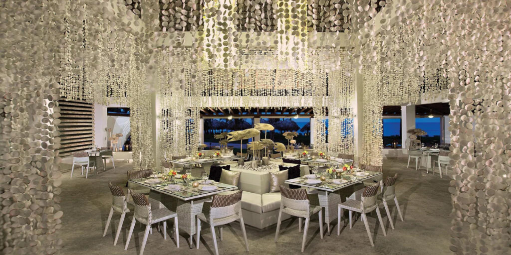 Sofrito restaurant reception setup for private weddings and events at Breathless Punta Cana Resort & Spa