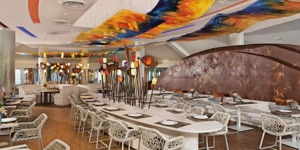 Spumante restaurant private event setup for weddings at Breathless Punta Cana Resort & Spa