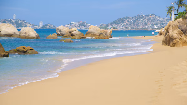 Condesa Beach near Dreams Acapulco Resort & Spa with vibrant shoreline and Pacific Ocean views