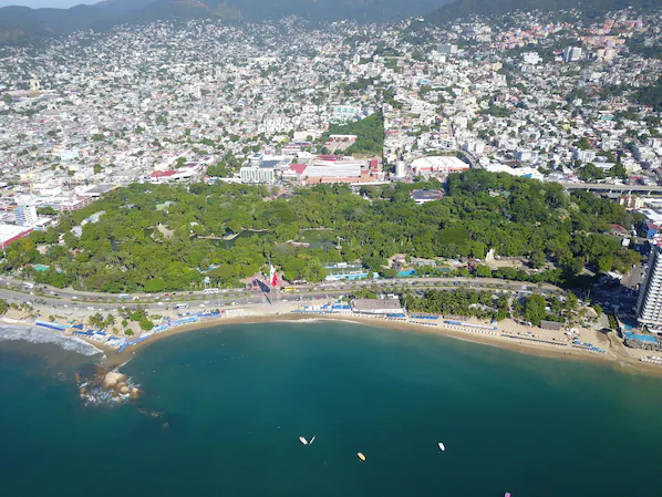 Papagayo Beach near Dreams Acapulco Resort & Spa with scenic bay views and calm Pacific waters