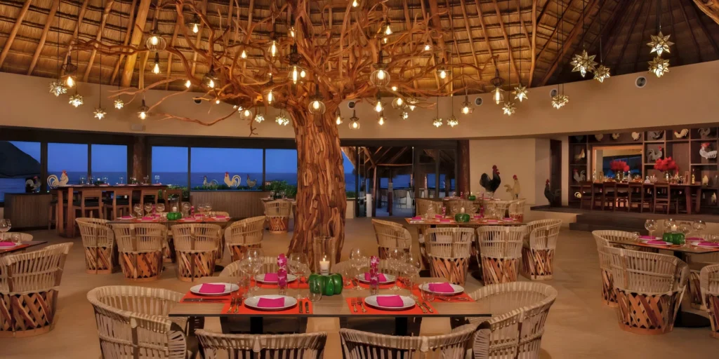 El Patio venue courtyard setup for weddings at Dreams Aventuras Riviera Maya