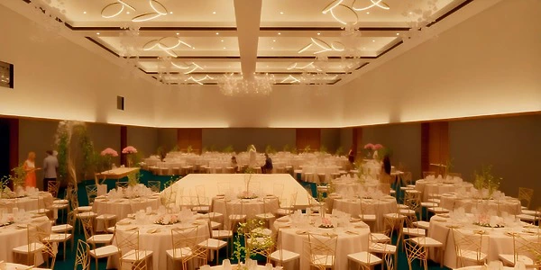 Mar de Cortez ballroom wedding reception setup at Dreams Estrella del Mar Mazatlan