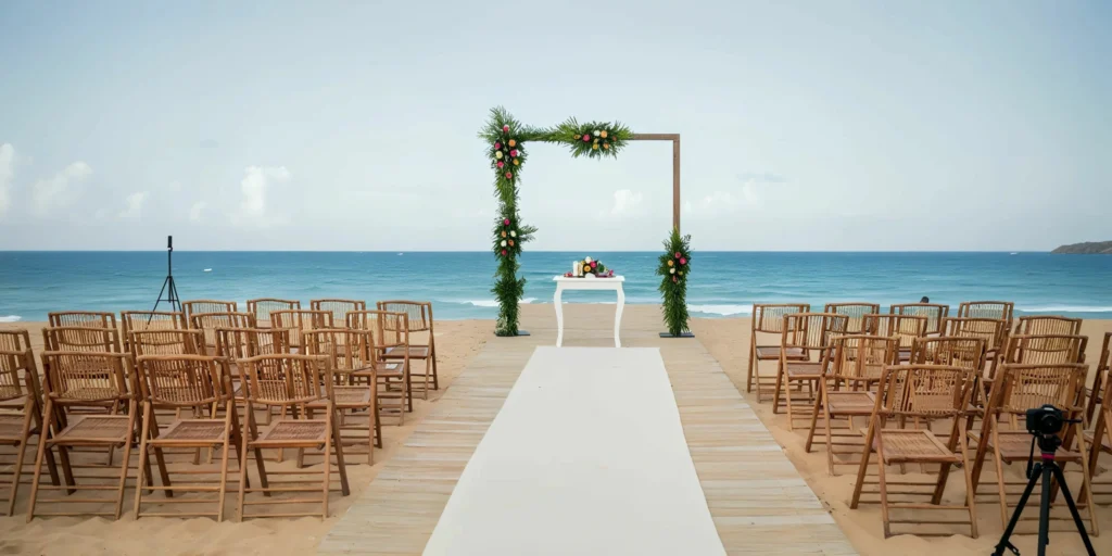 Beach Gazebo wedding ceremony venue at Dreams Macao Beach Punta Cana