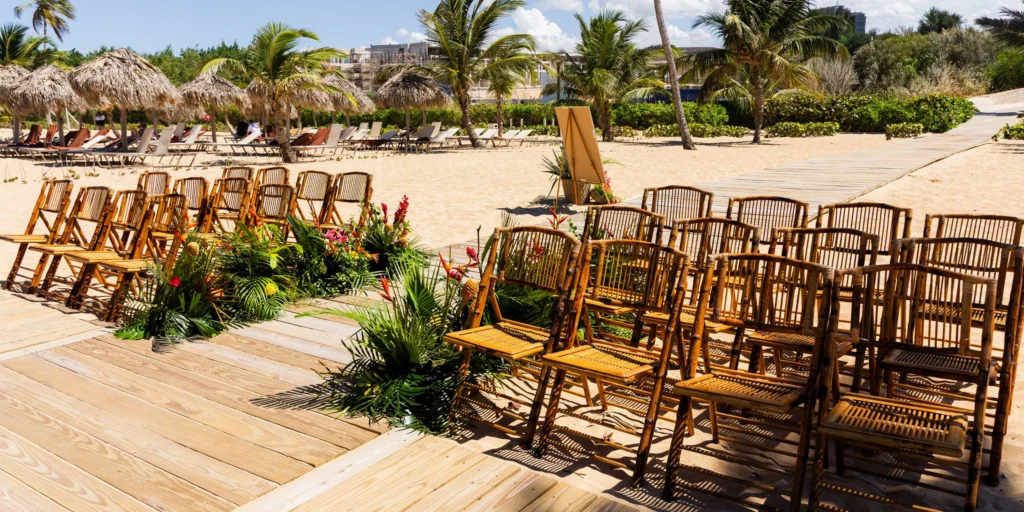 Macao Plaza outdoor wedding reception venue at Dreams Macao Beach Punta Cana