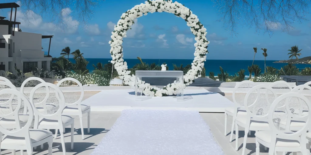 Seaside Sky Terrace rooftop wedding venue at Dreams Macao Beach Punta Cana