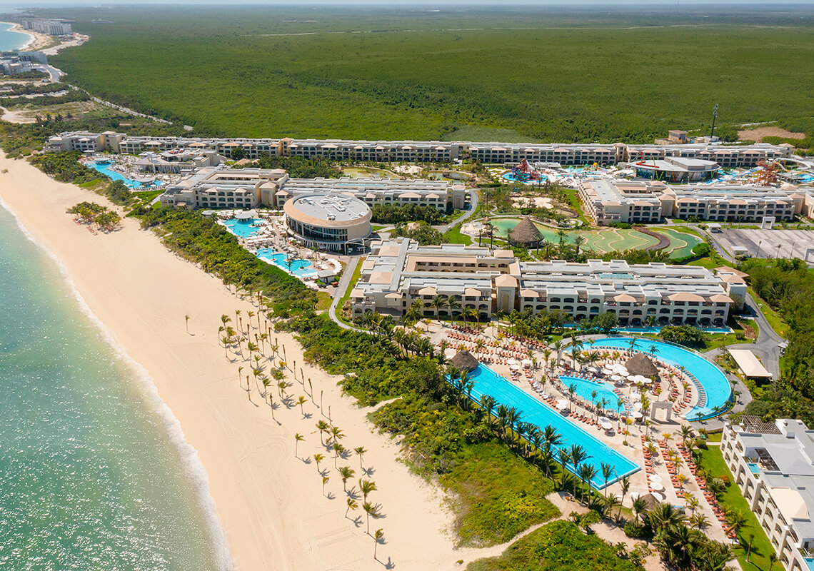 Moon Palace Cancun mega all-inclusive resort with waterparks, multiple pools, and extensive amenities in Cancun's Hotel Zone.