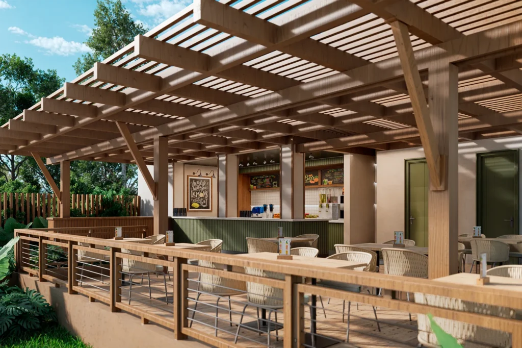 Zenda Wellness Café at Hyatt Vivid Punta Cana featuring a bright, health-focused café setting with fresh juices, smoothies, and natural décor.