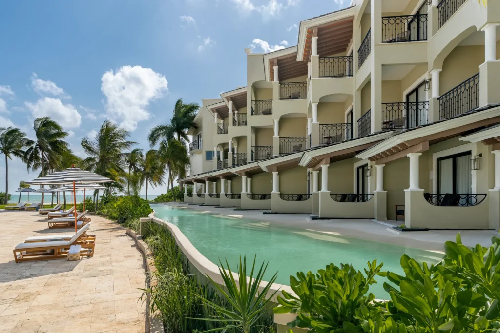 Club Level Junior Suite Pool View Swim Out exterior with semi-private pool at Hyatt Zilara Riviera Maya.