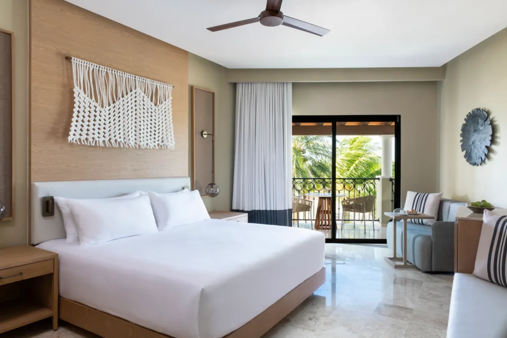 Junior Suite Tropical View King with private balcony and mangrove views at Hyatt Zilara Riviera Maya.