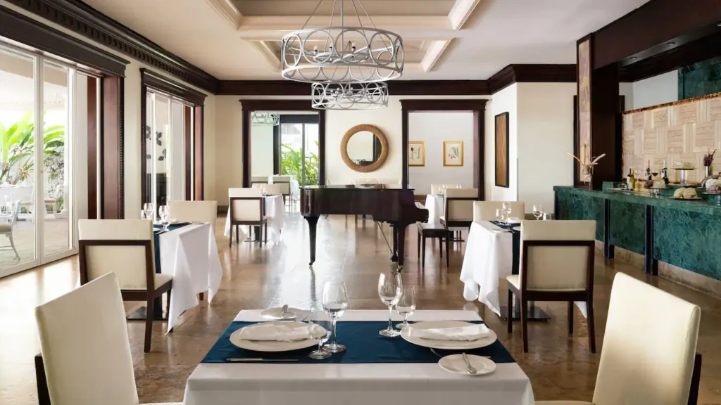 Petit Pariz restaurant at Hyatt Zilara Rose Hall featuring elegant French-inspired dining, gourmet cuisine, and sophisticated ambiance.